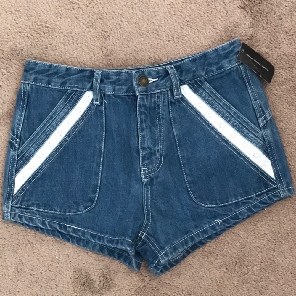 Free People High-Waisted Denim Shorts, NWT